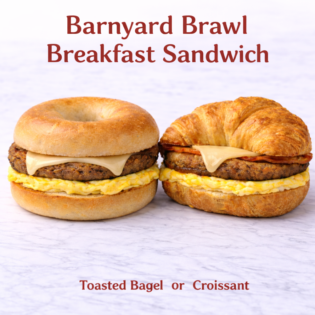 Barnyard Brawl Breakfast Sandwich