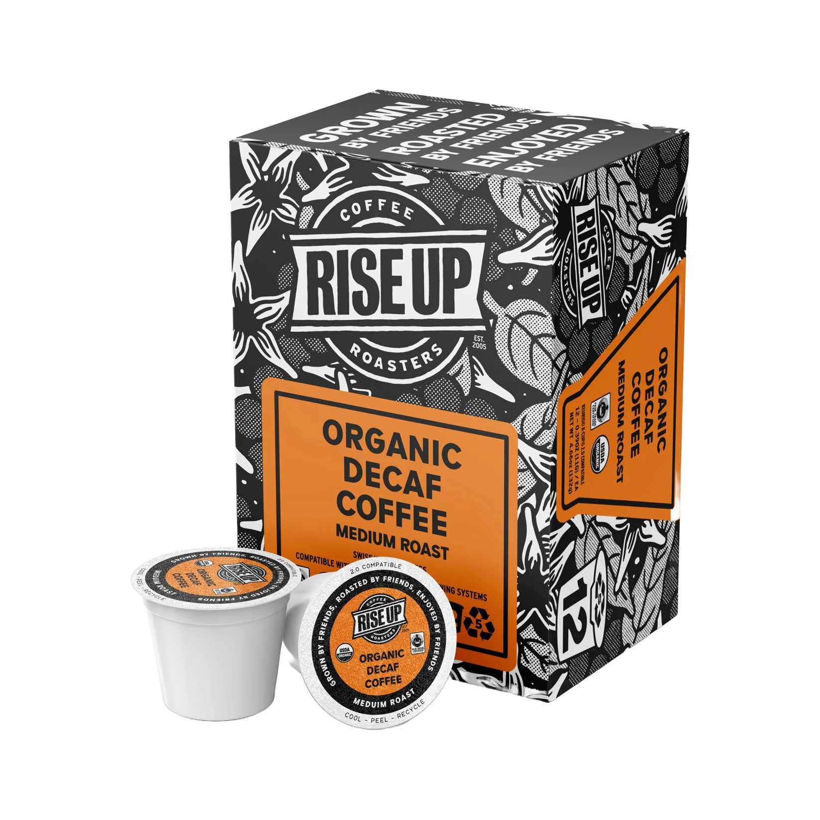 Rise Up Organic Decaf Recyclable Coffee Pods